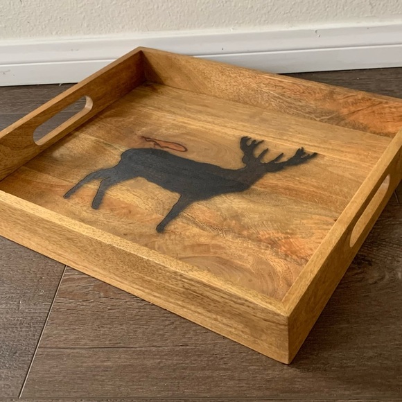 Wooden Tray with Deer Design - Picture 12 of 12